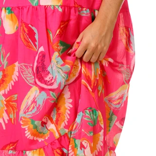 Thumbnail 3: Crystal Doll Juniors Cutout Printed Maxi Dress 