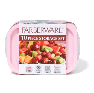 Thumbnail 2: Farberware 10-Piece Rectangular Food Storage Set 