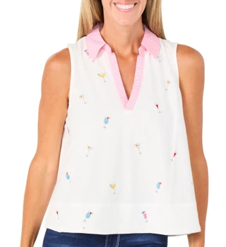 Thumbnail 1: Philosophy Women's Sleeveless Embroidered Swing Knit Top 