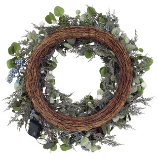 Thumbnail 3: Magical Season 26" LED Coastal Wreath with 50 Lights 