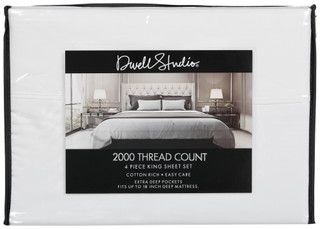 Thumbnail 1: DWELL 2000 Thread Count 4-Piece Sheet Set 
