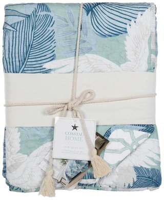 Thumbnail 7: Coastal Living Heron Lake Reversible Quilt Set 