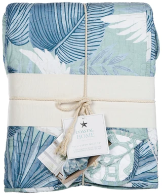 Thumbnail 8: Coastal Living Heron Lake Reversible Quilt Set 
