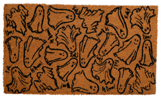 Thumbnail 1: Rachell Ashwell 20x34 Ghost Outline Halloween Coir Mat 