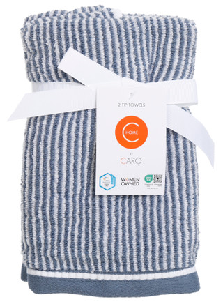 Thumbnail 1: Caro Home Seersucker 2-Pack Tip Towels 