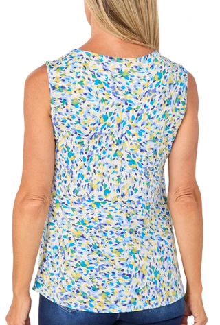 Thumbnail 2: Vera Rose Women's Sleeveless V-Neck Pleated Top 