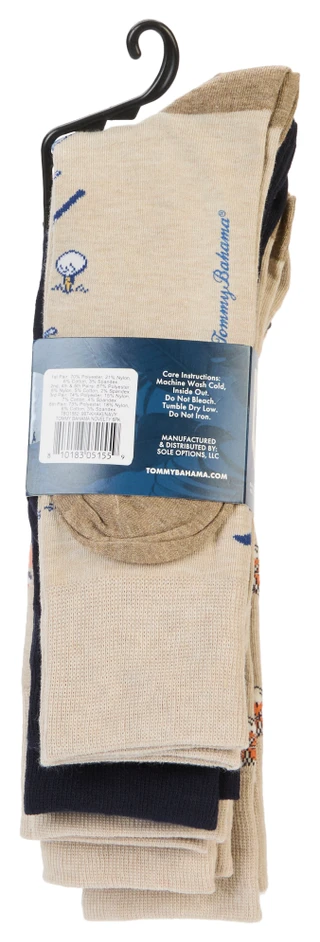 Thumbnail 2: TOMMY BAHAMA Men's 6-Pair Casual Crew Socks 