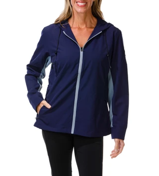 Thumbnail 1: Perry Ellis Women's Full Zip Rain Jacket  
