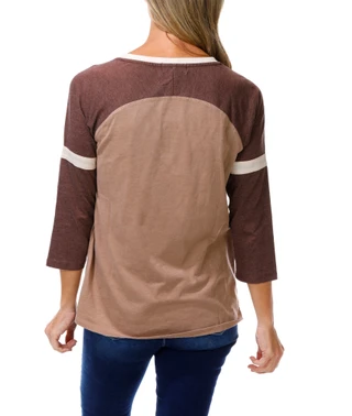 Thumbnail 2: Anneliese Women's 3/4 Sleeve Embroidered Tee 