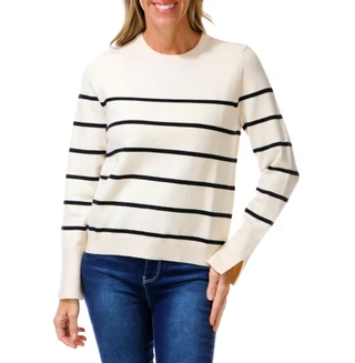 Thumbnail 1: French Connection Women's Stripe Print Knit Top  