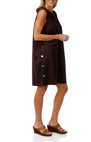 Thumbnail 3: 1. State Women's Sleeveless Shift Dress w/ Button Trim 