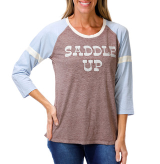 Thumbnail 1: Anneliese Women's 3/4 Sleeve Embroidered Tee 