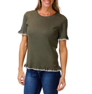 Thumbnail 1: ANNE KLEIN Women's Ruffle Sleeve Sweater Top 