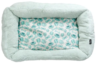Thumbnail 2: PET POSSE 28x20 Soft & Cozy Non-Skid Dog Print Cuddler Bed 