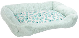Thumbnail 1: PET POSSE 28x20 Soft & Cozy Non-Skid Dog Print Cuddler Bed 