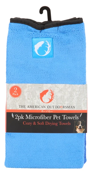 Thumbnail 1: The American Outdoorsman 2 Pk Cozy & Soft Microfiber Pet Drying Towels 