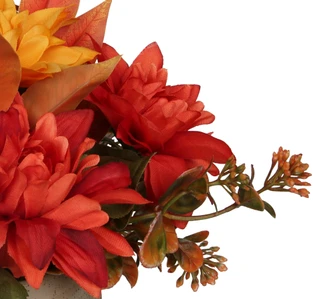 Thumbnail 2: 9 in Harvest Faux Yellow & Orange Gladiolas in Pot Decor 