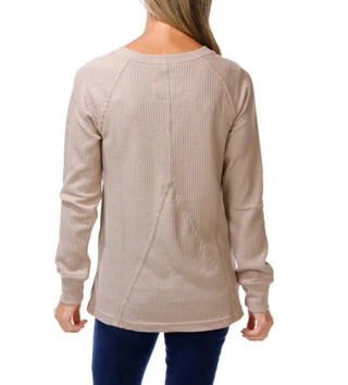 Thumbnail 2: Lands' End Women's Long Sleeve V-Neck Top 