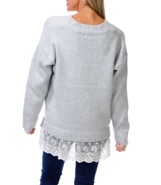 Thumbnail 2: Riley & Rae Women's Cozy Knit V-Neck Sweater  