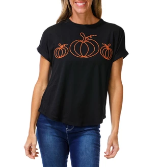 Thumbnail 1: Magical Season Women's Soutache Embroidered Roll-Tab Sleeve Top 