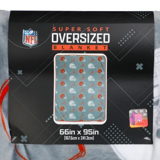 Thumbnail 2: Pegasus Sports 66x95 Super Soft Oversized Football Helmet Print Blanket 