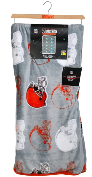 Thumbnail 1: Pegasus Sports 66x95 Super Soft Oversized Football Helmet Print Blanket 