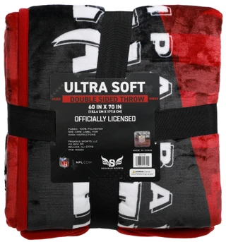 Thumbnail 2: Pegasus Sports 60x70 Tampa Bay Buccaneers Ultra Soft Double Sided Throw 