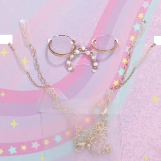 Thumbnail 2: Capelli New York 5 Pc Statement Necklace & Ring Set 