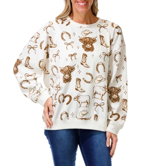 Thumbnail 1: Anneliese Women's Printed Sweatshirt 