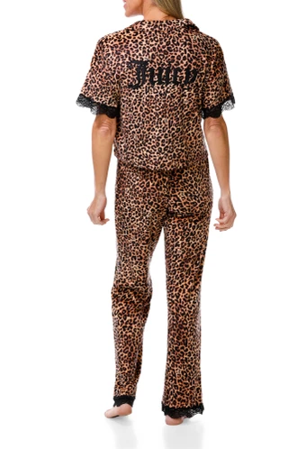 Thumbnail 5: Juicy Couture Juniors 3 Pc Fleece Pajama Pants & Shorts Set w/ Lace Trim 