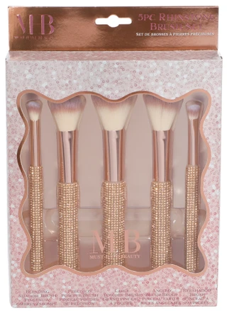 Thumbnail 1: Must-Have Beauty 5 Pc Rhinestone Makeup Brush Set 