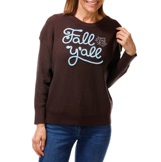 Thumbnail 1: RIO & RIAN Women's Embroidered Pullover Sweater 