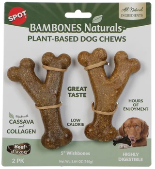 Thumbnail 1: Spot 2 Pk Beef Flavored Plant-Based Dog Chews 