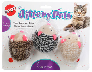 Thumbnail 1: Spot 3 Pk Jittery Pets Cat Toys 