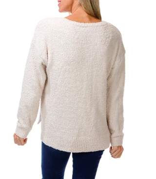 Thumbnail 2: BOBEAU Women's Solid Cozy Knit Top 