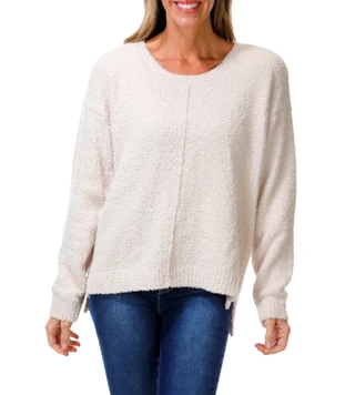Thumbnail 1: BOBEAU Women's Solid Cozy Knit Top 