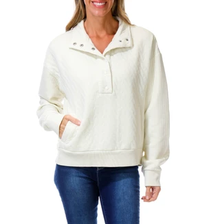 Thumbnail 1: Thread & Supply Women's Quilted Quarter Button Jacket  