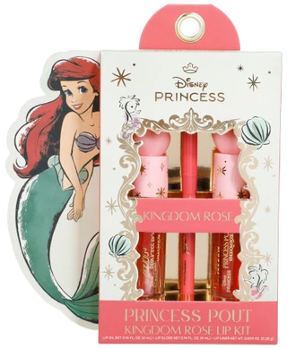 Thumbnail 1: Disney 3 Pc Princess Pout Kingdom Rose Lip Kit 