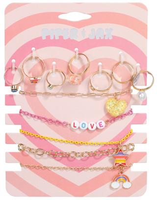 Thumbnail 1: Piper & Jax 12 Pc Ring & Necklace Set 
