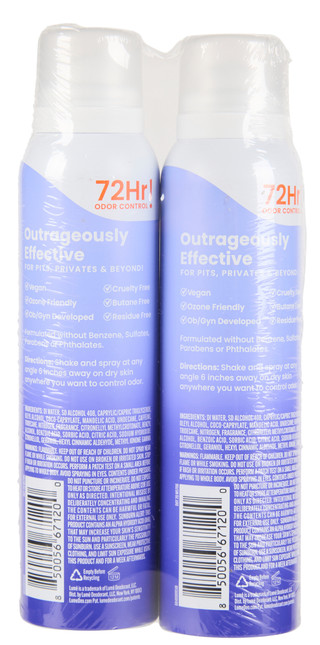 Thumbnail 2: Lume 2 Pk Soft Powder 72 Hour Whole Body Deodorant Spray 