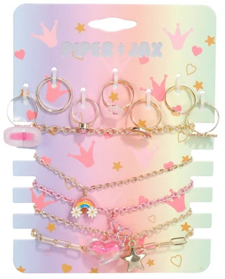 Thumbnail 1: Piper & Jax 12 Pc Ring & Necklace Set 