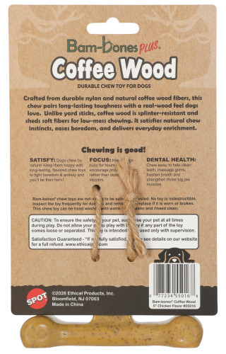 Thumbnail 2: Spot Durable Coffee Wood Dog Chew Toy 