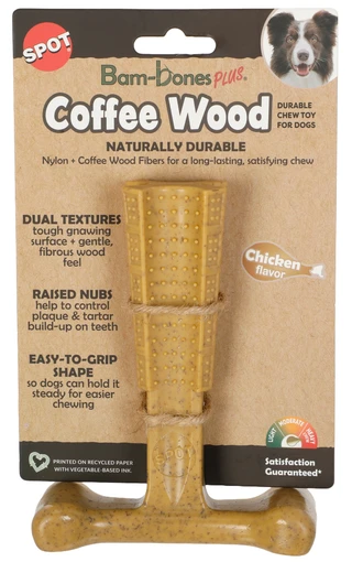 Thumbnail 1: Spot Durable Coffee Wood Dog Chew Toy 