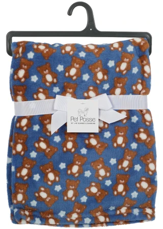 Thumbnail 1: PET POSSE 30x40 Bear Print Blanket 