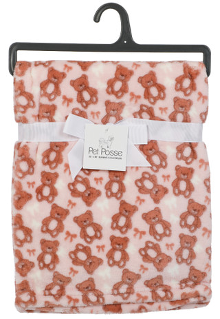 Thumbnail 1: PET POSSE 30x40 Bear Print Blanket 