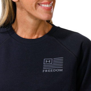 Thumbnail 2: Under Armour Women's Long Sleeve Freedom Flag Cropped Sweatshirt  