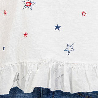 Thumbnail 2: FARMERS MARKET Women's Embroidered Tee w/ Peplum Hem 
