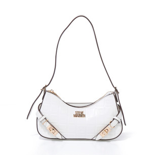 Thumbnail 1: Steve Madden White Logo Embossed Shoulder Bag 