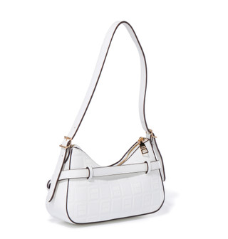 Thumbnail 2: Steve Madden White Logo Embossed Shoulder Bag 