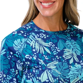 Thumbnail 2: REEL LEGENDS Women's Long Sleeve Cheetah Palm BeachPro Shirt  